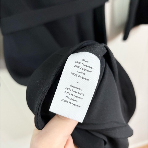 Elizabeth and James Black a line fit and flair half sleeve belted dress XS - Picture 6 of 6